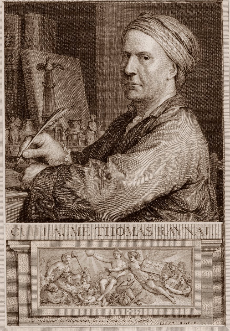 Abbot Guillaume Thomas Raynal (1713-1796) English writer engraving after Charles-Nicolas Cochin II by Unknown artist