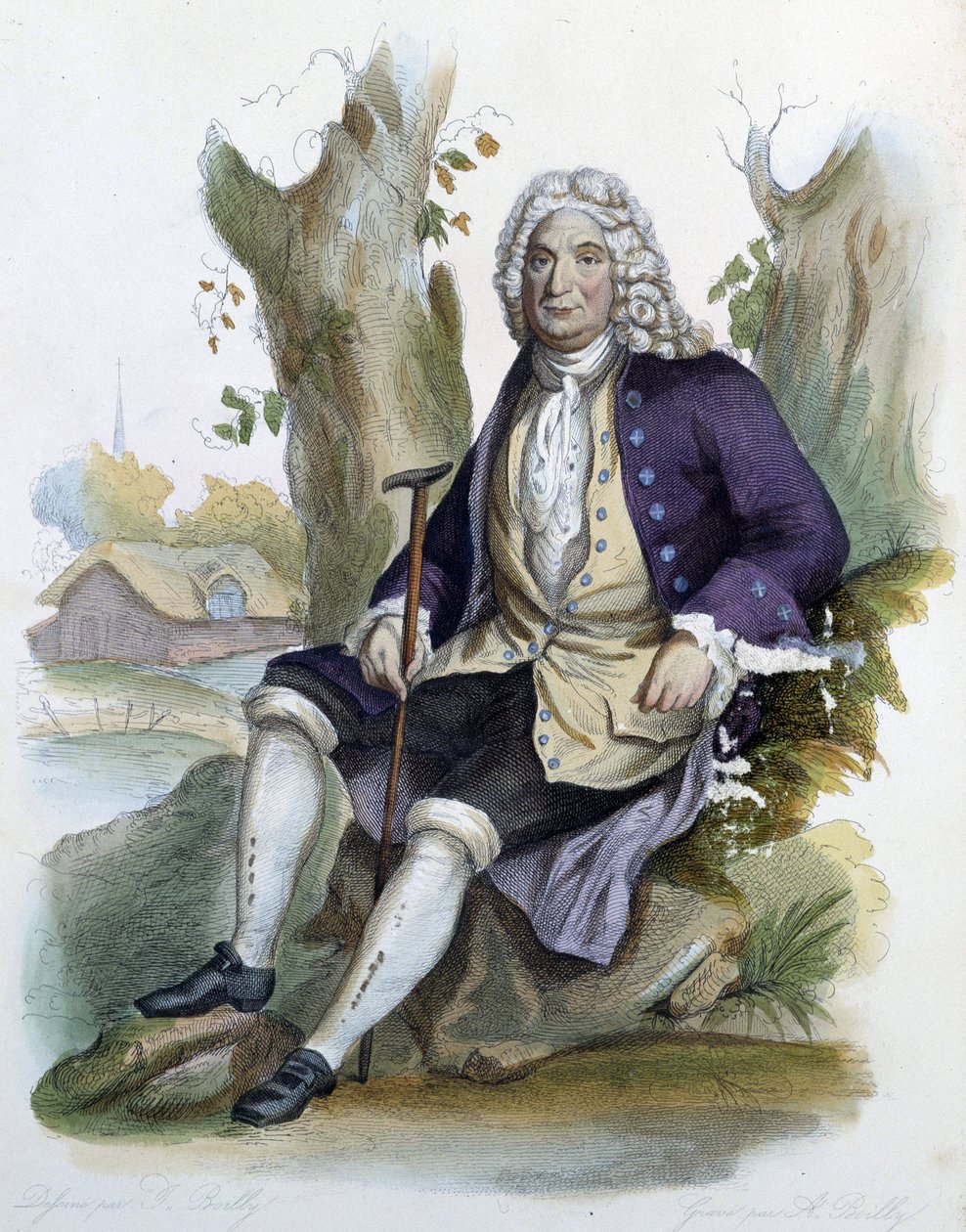 Alain Rene Lesage (Alain-Rene Le Sage) (1668-1747) - in Ed. Mennechet, "Le Plutarque francais" by Unknown artist