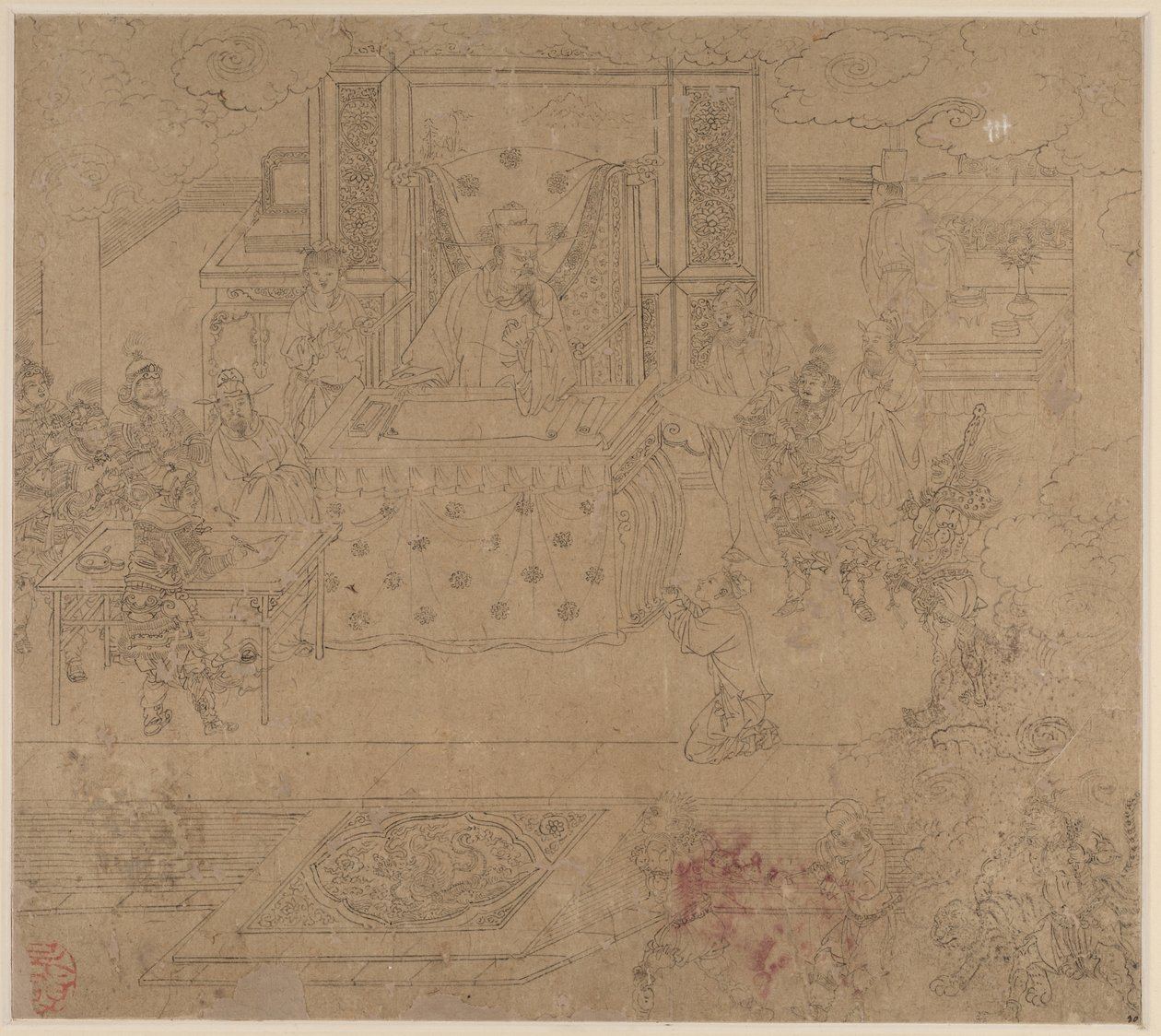 Album of Daoist and Buddhist Themes: Kings of Hells: Leaf 30 by Unknown artist