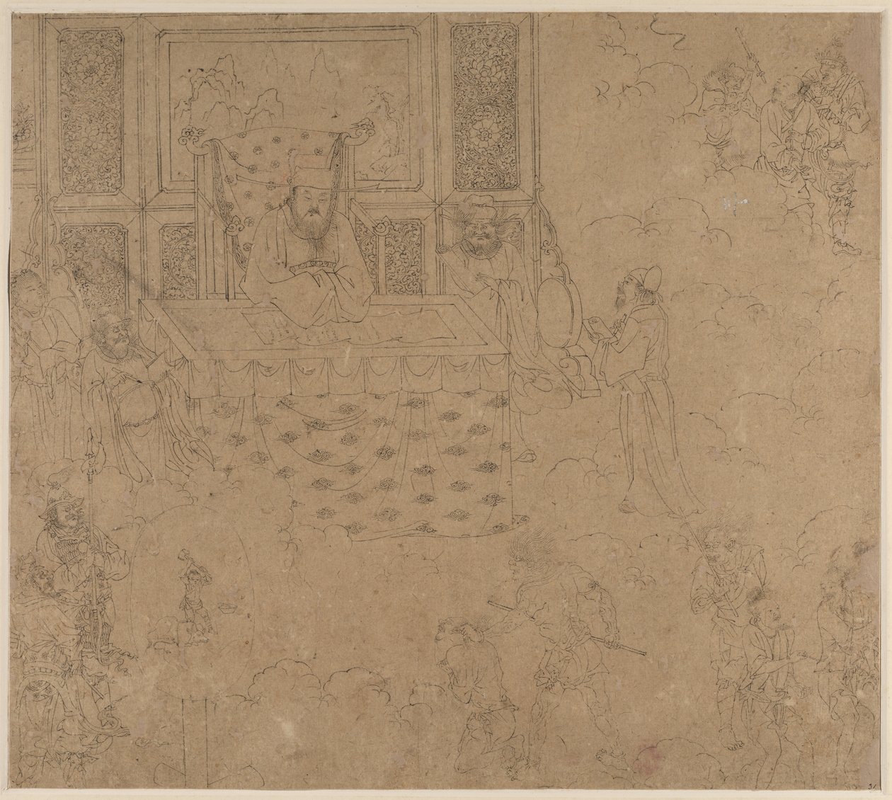 Album of Daoist and Buddhist Themes: Kings of Hells: Leaf 31 by Unknown artist