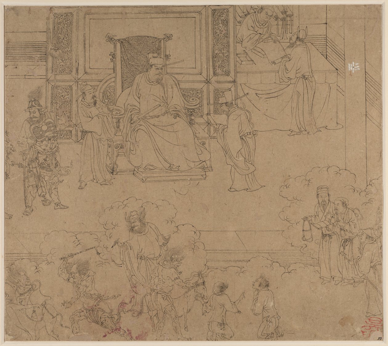 Album of Daoist and Buddhist Themes: Kings of Hells: Leaf 33 by Unknown artist