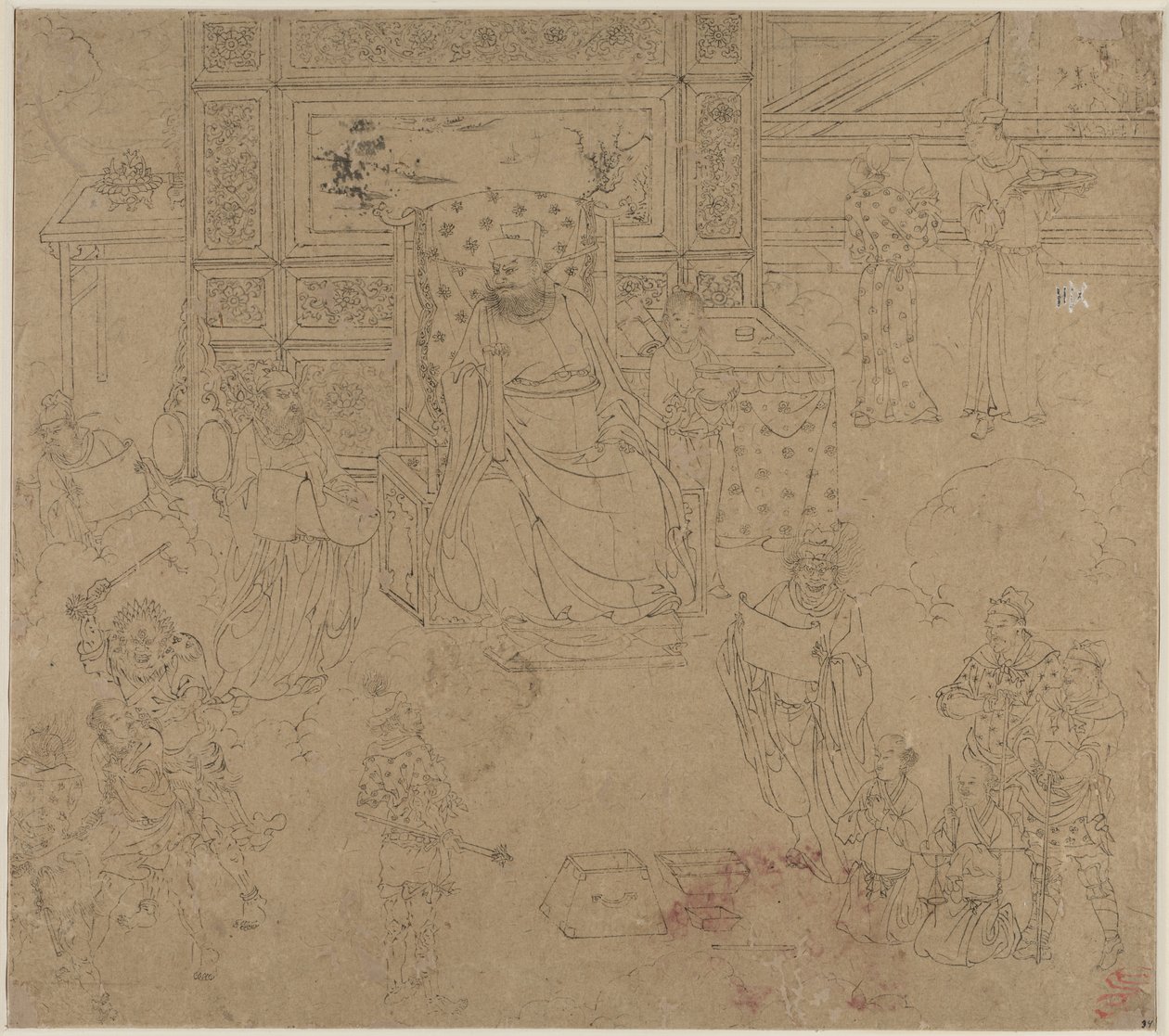Album of Daoist and Buddhist Themes: Kings of Hells: Leaf 34 by Unknown artist