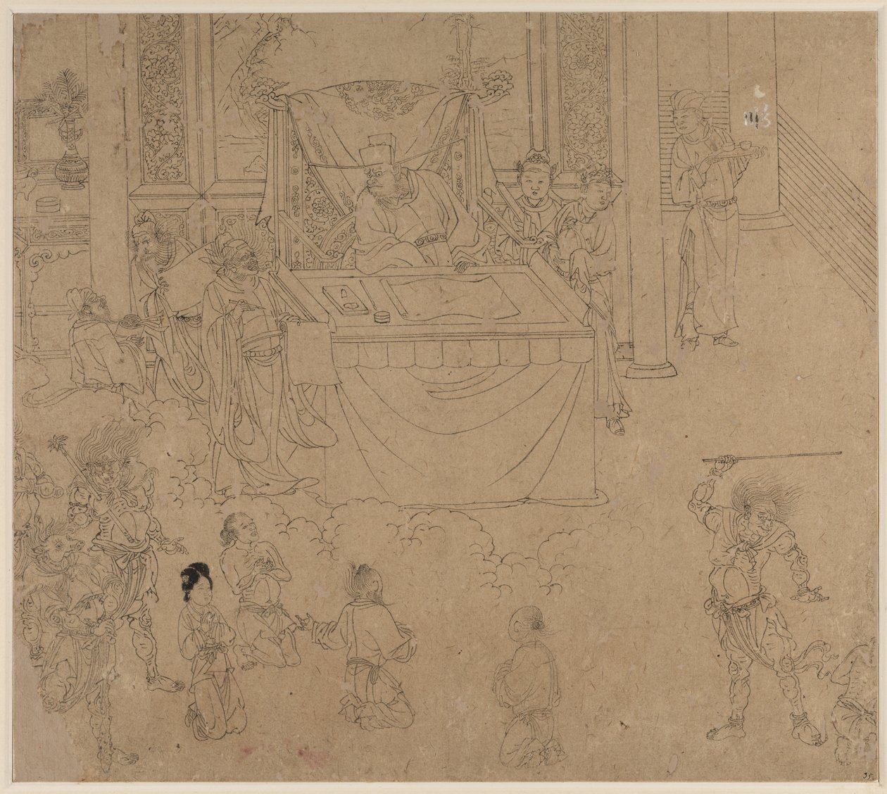 Album of Daoist and Buddhist Themes: Kings of Hells: Leaf 35 by Unknown artist