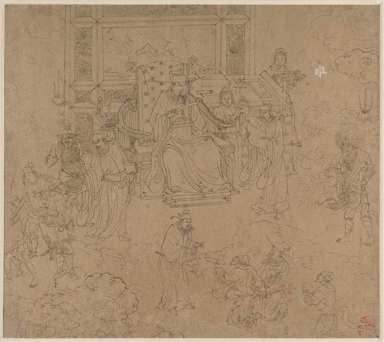 Album of Daoist and Buddhist Themes: Kings of Hells: Leaf 36 by Unknown artist
