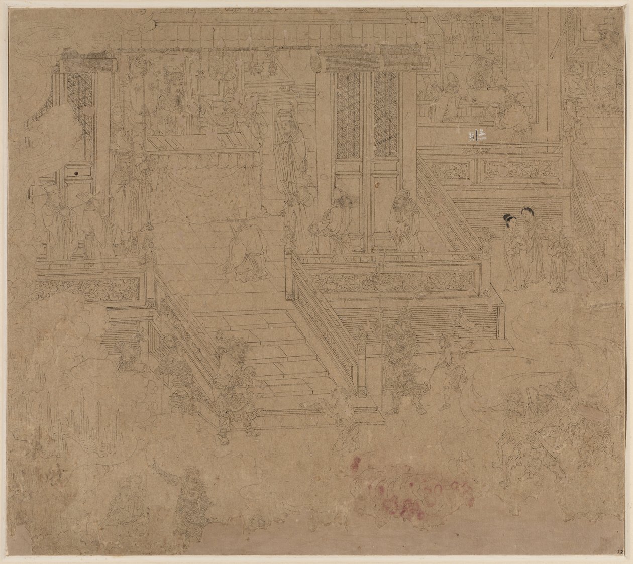Album of Daoist and Buddhist Themes: Kings of Hells: Leaf 37 by Unknown artist