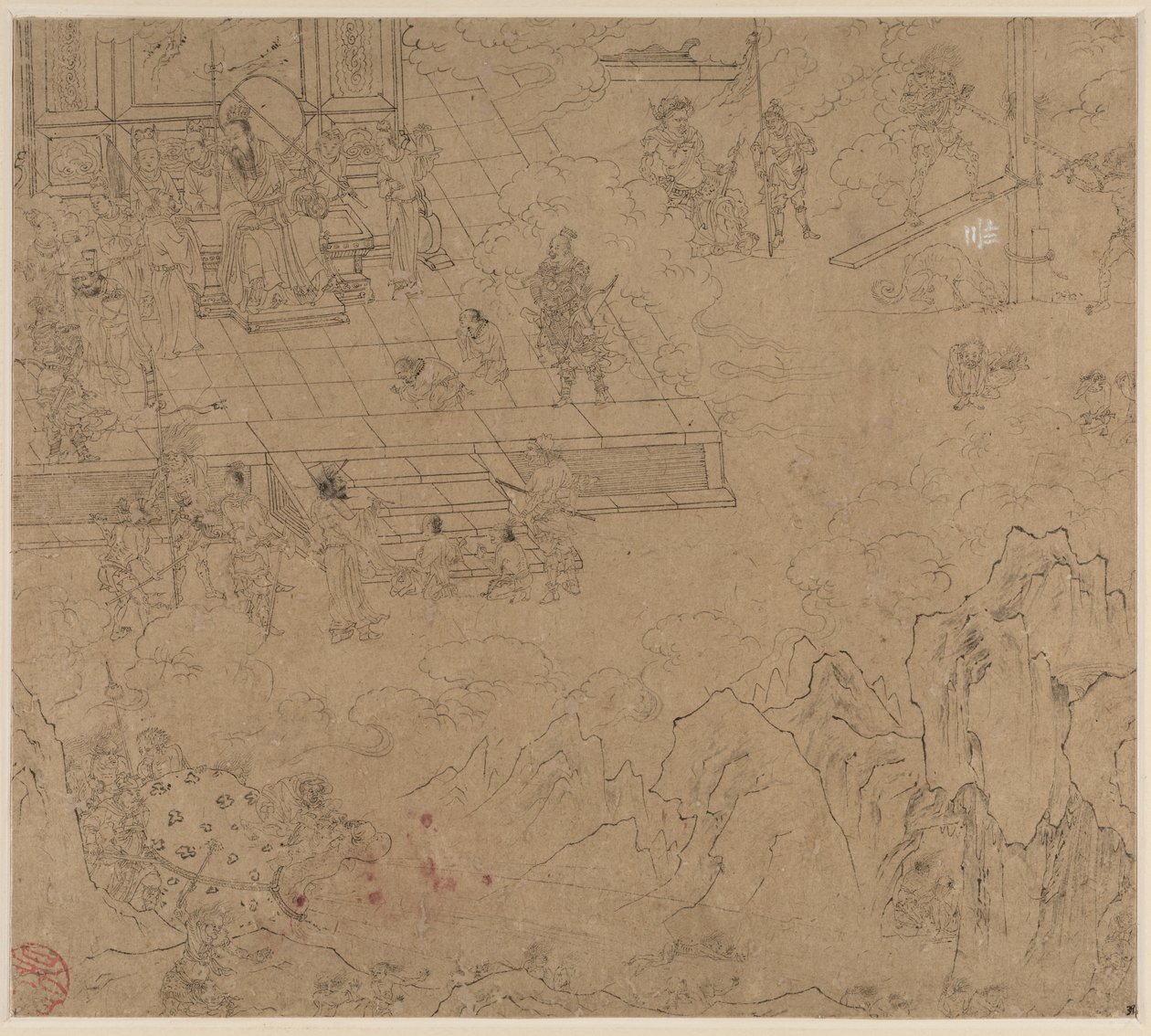 Album of Daoist and Buddhist Themes: Kings of Hells: Leaf 39 by Unknown artist