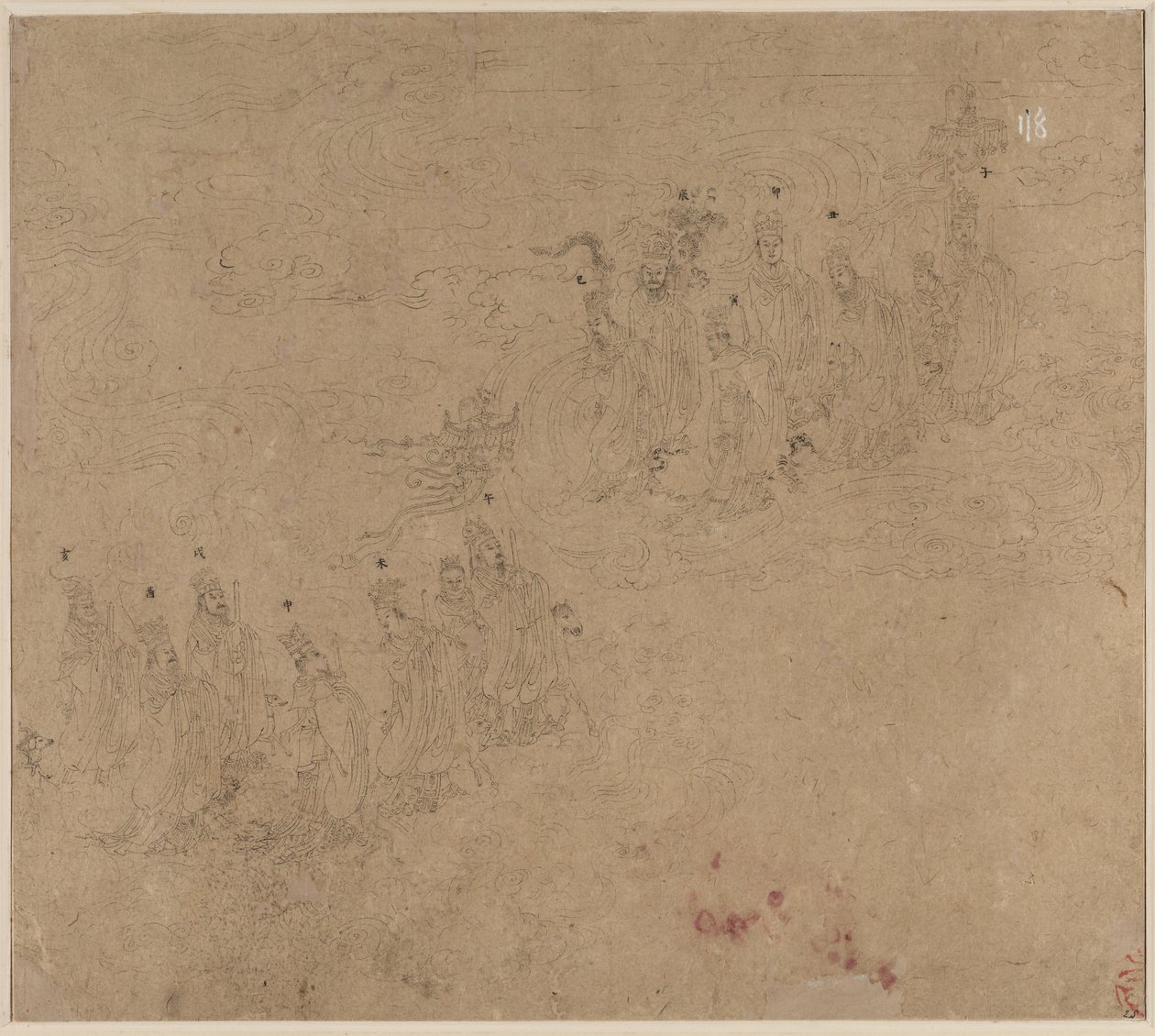 Album of Daoist and Buddhist Themes: Procession of Daoist Deities: Leaf 25 by Unknown artist