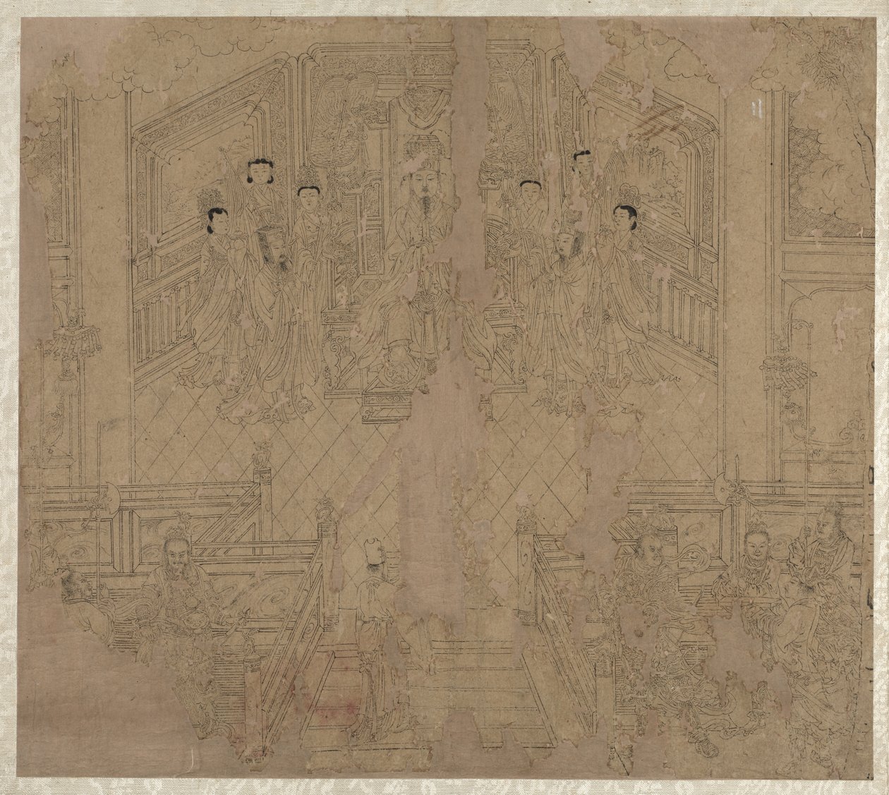 Album of Daoist and Buddhist Themes: Procession of Daoist Deities: Leaf 2 by Unknown artist