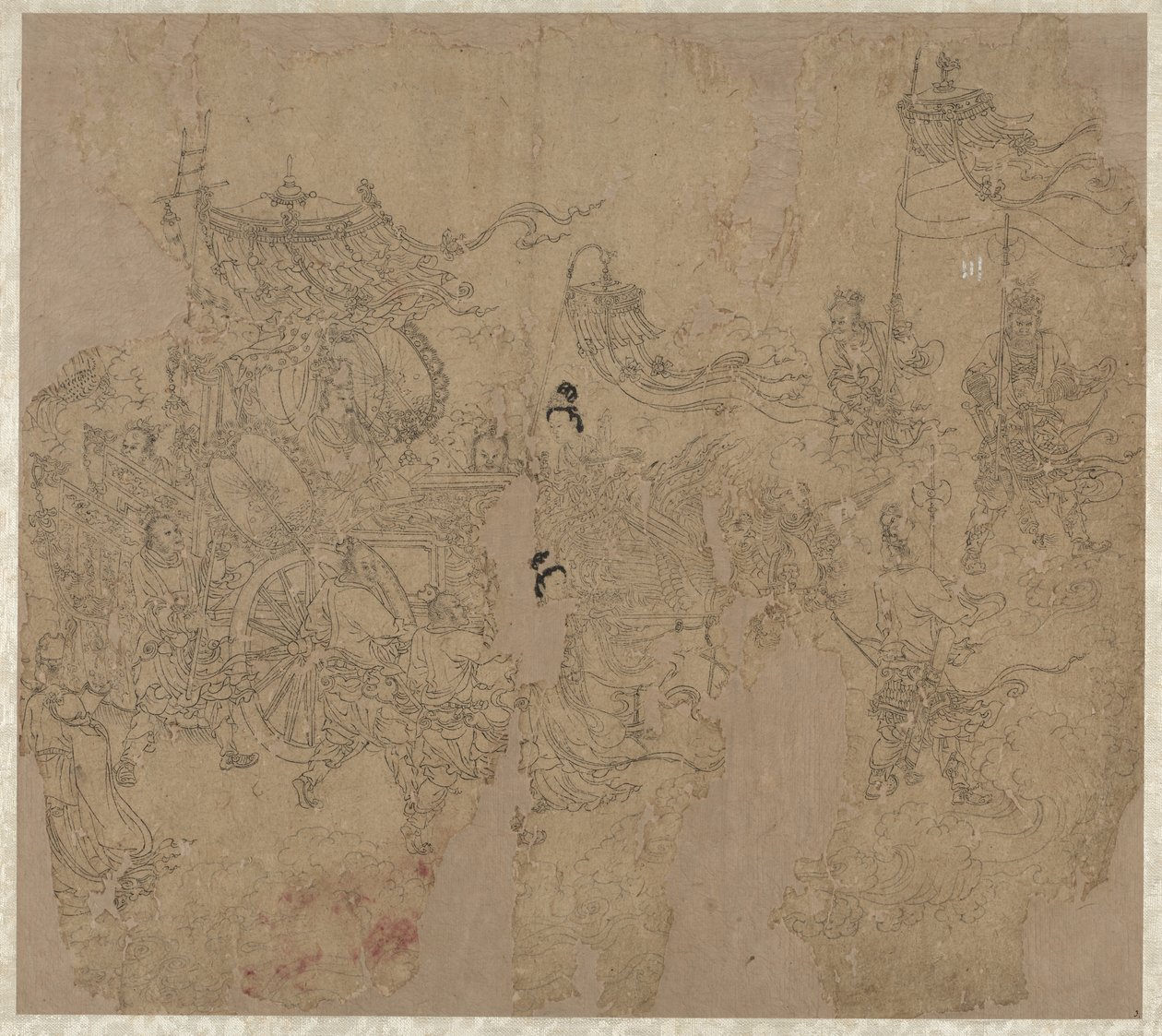Album of Daoist and Buddhist Themes: Procession of Daoist Deities: Leaf 3 by Unknown artist