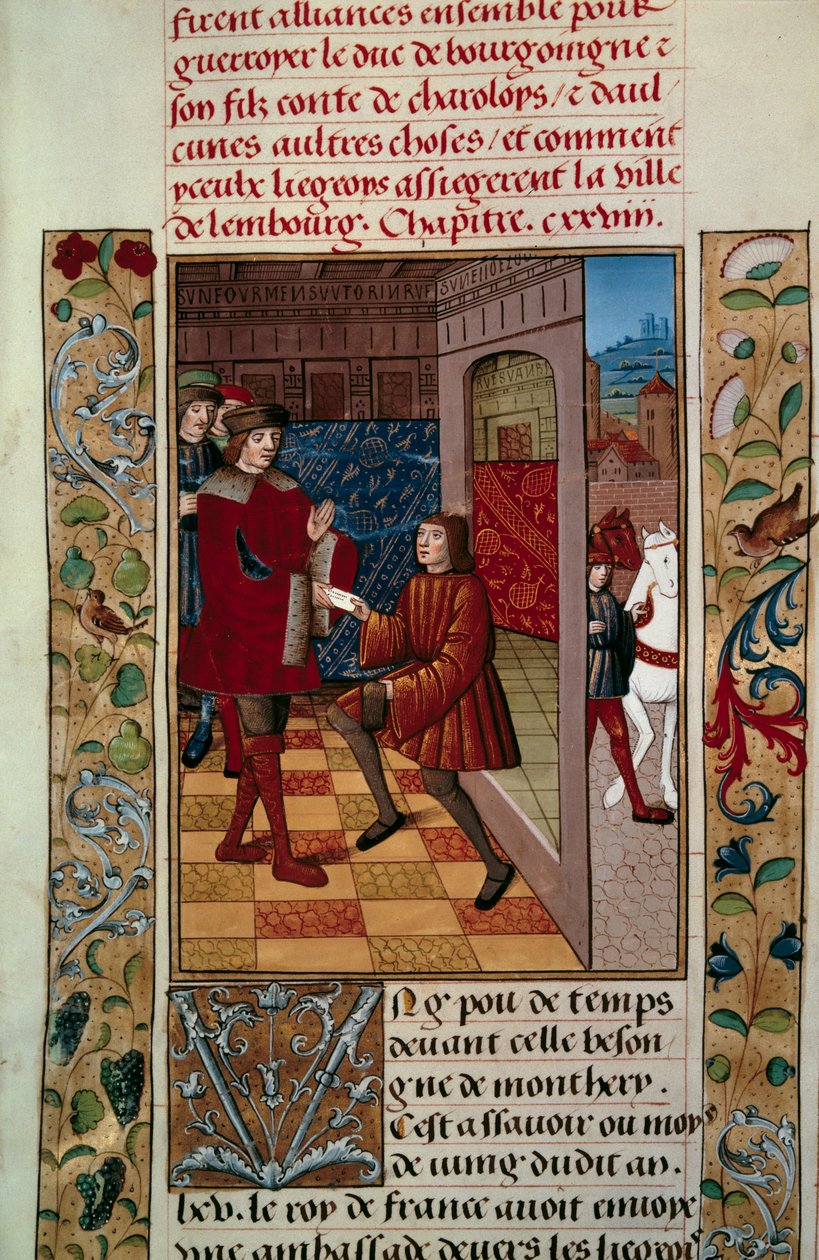 Alliance of Louis XI (1423-1483) with the Liegeois against Charles the Bold by Unknown artist