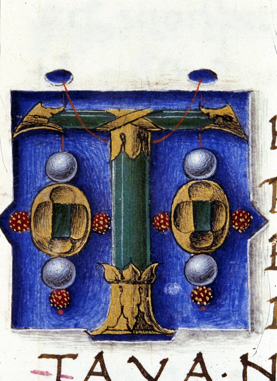 Alphabet: miniaturized letter T by Unknown artist