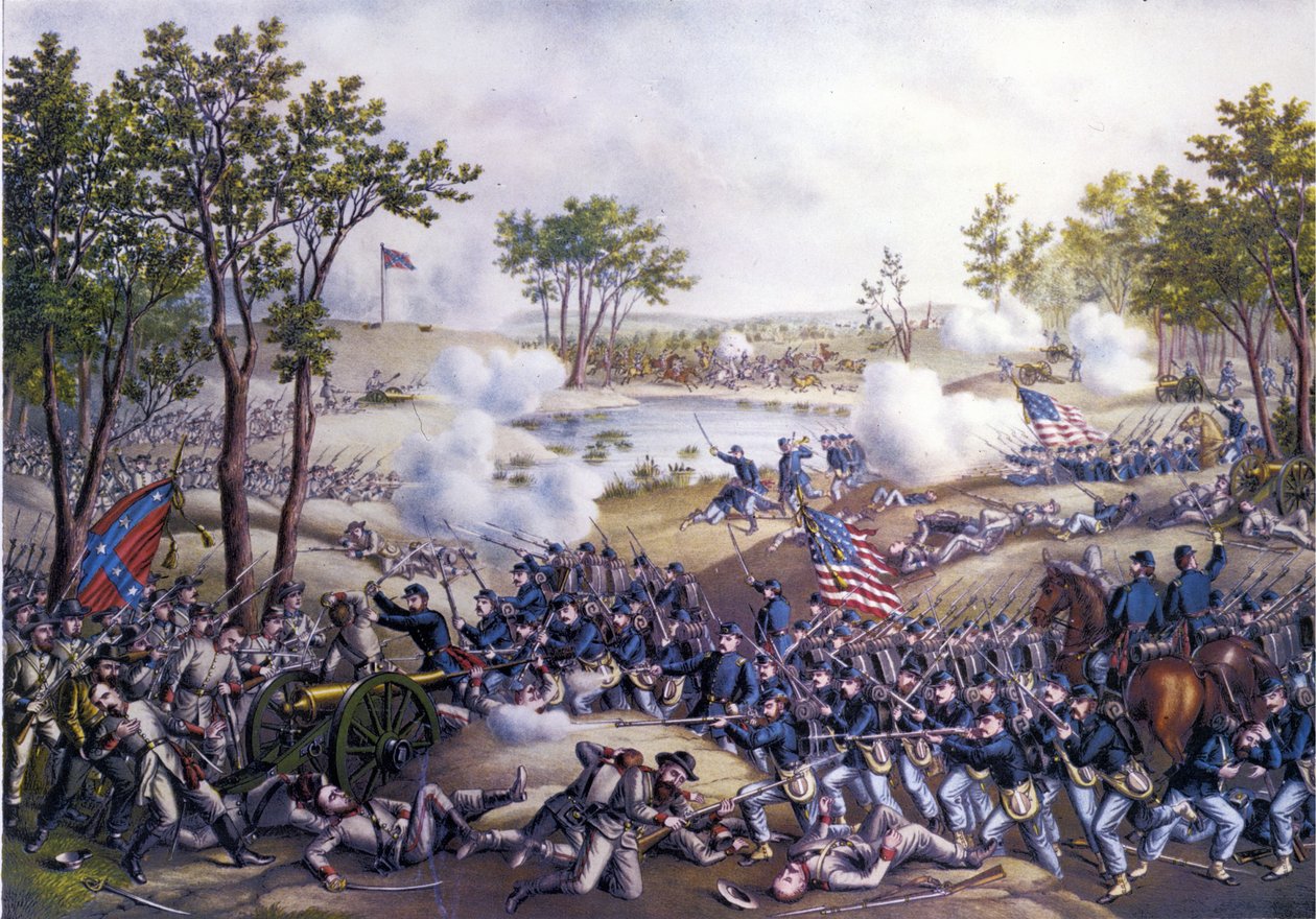 American Civil War: Cold Harbor or Second Battle of Cold Harbor, Virginia May 31 - June 01, 1864 (engraving of the 19th century) by Unknown artist