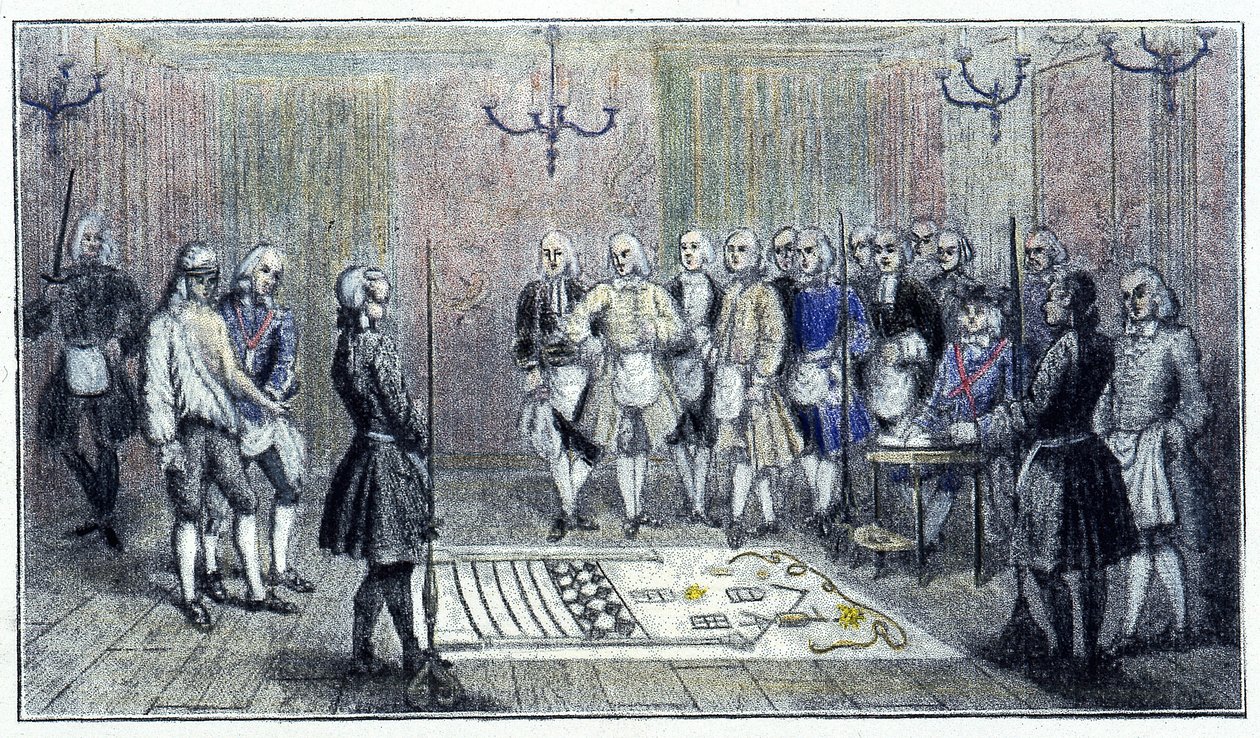 An Apprentice Lodge in Paris, circa 1740: This Scene Depicts the Reception of an 