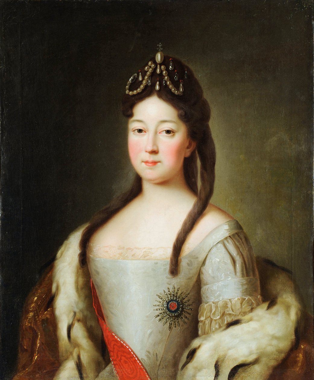 Portrait of the Tsarevna Anna Petrovna of Russia (1708-1728), the Daughter of Emperor Peter I of Russia by Unknown artist
