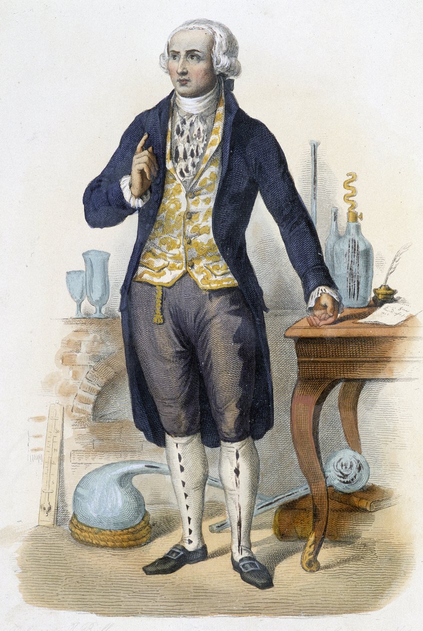 Antoine Laurent de Lavoisier - in "Le Plutarque francais" ed. Mennechet, Paris by Unknown artist