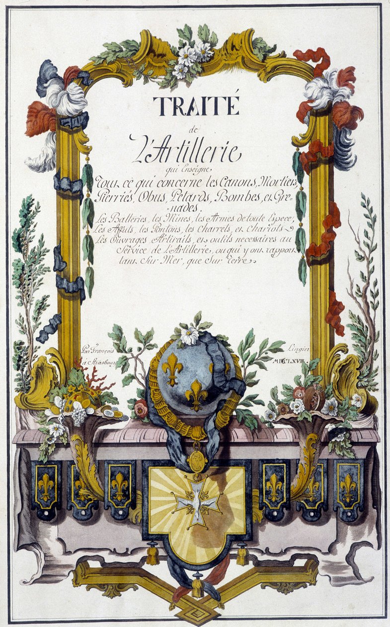 Artillery Treaty - Frontispiece of the Artillery Treaty, by François Lingier, Strasbourg by Unknown artist