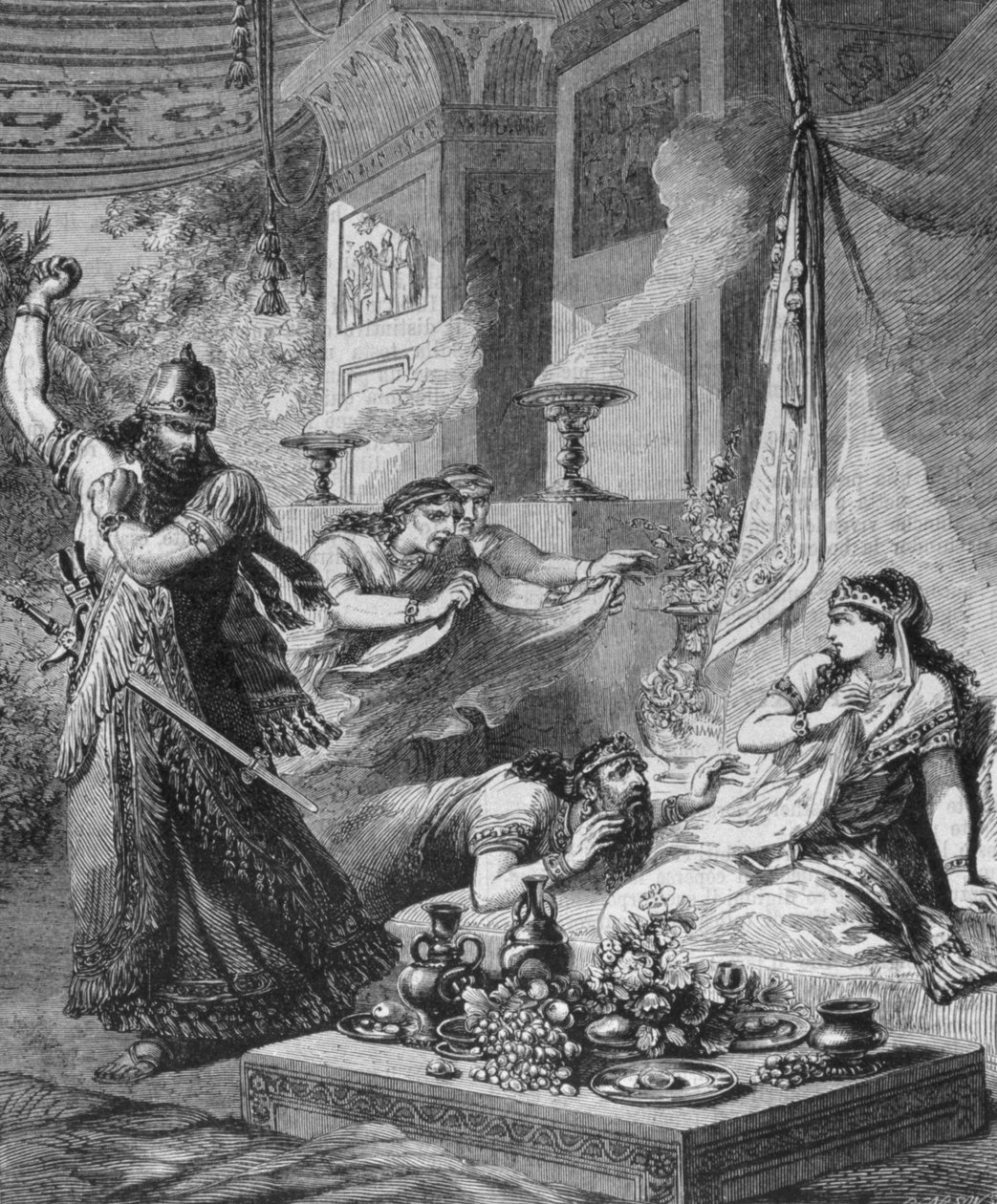 Xerxes I Discovers Haman at the Feet of Esther by Unknown artist
