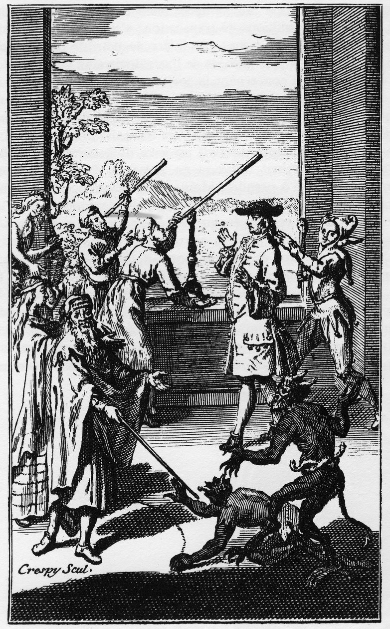 Astrologers looking at the sky - Engraving in 