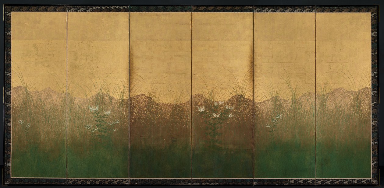 Autumn Evening with Full Moon on Musashino Plain by Unknown artist