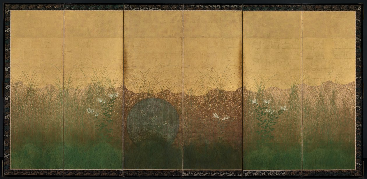 Autumn Evening with Full Moon on Musashino Plain by Unknown artist
