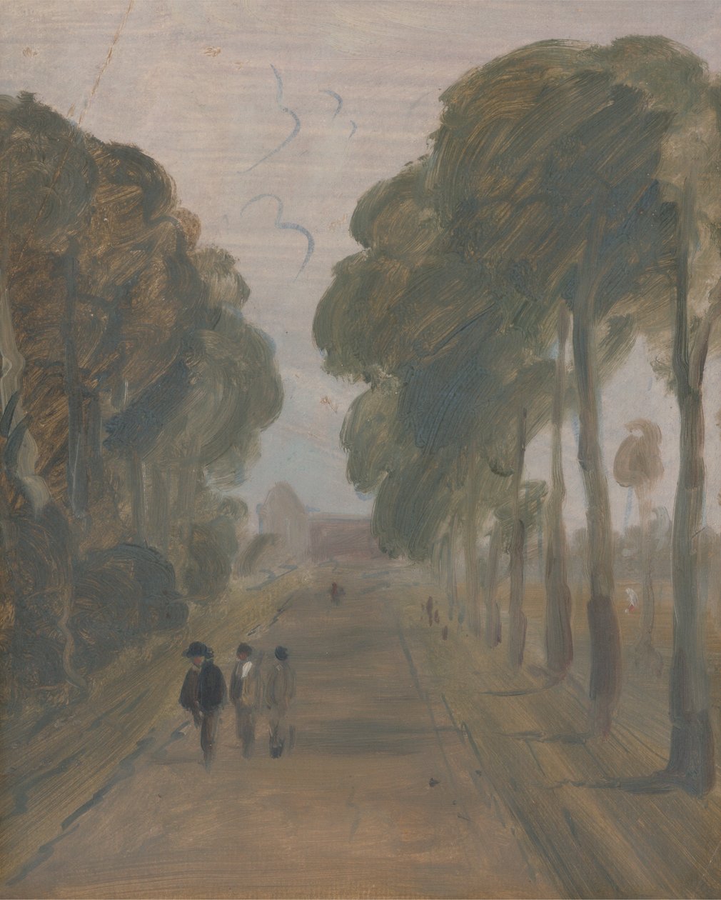 Avenue with Figures by Unknown artist