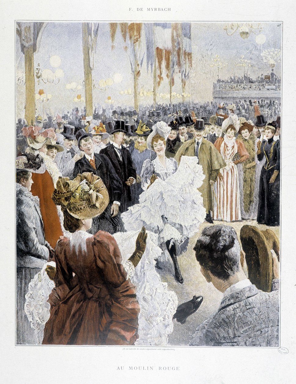 Ball at the Moulin Rouge - in Paris Illustré by Unknown artist