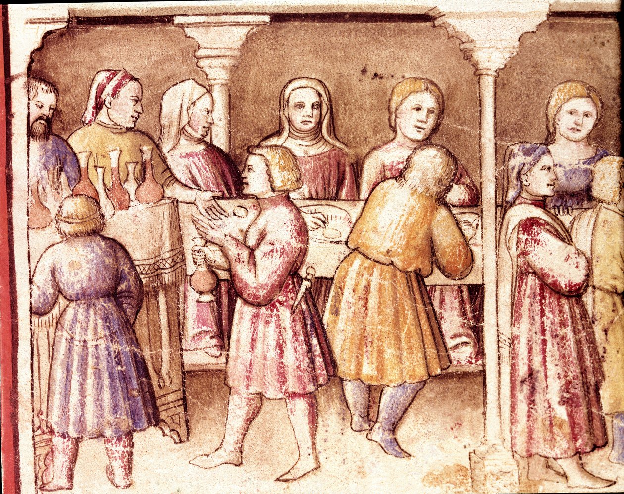Banquet Scene in a Rich Mansion of Padua by Unknown artist