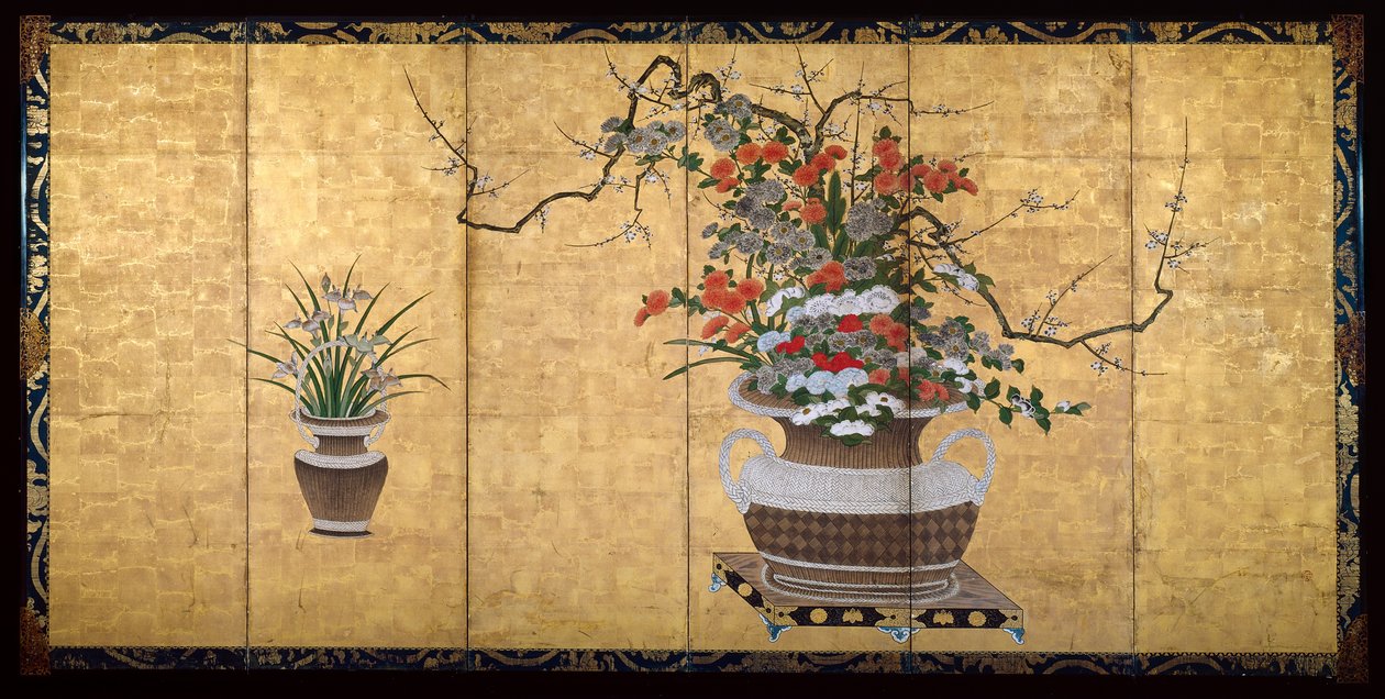 Baskets with Flowers of the Four Seasons by Unknown artist
