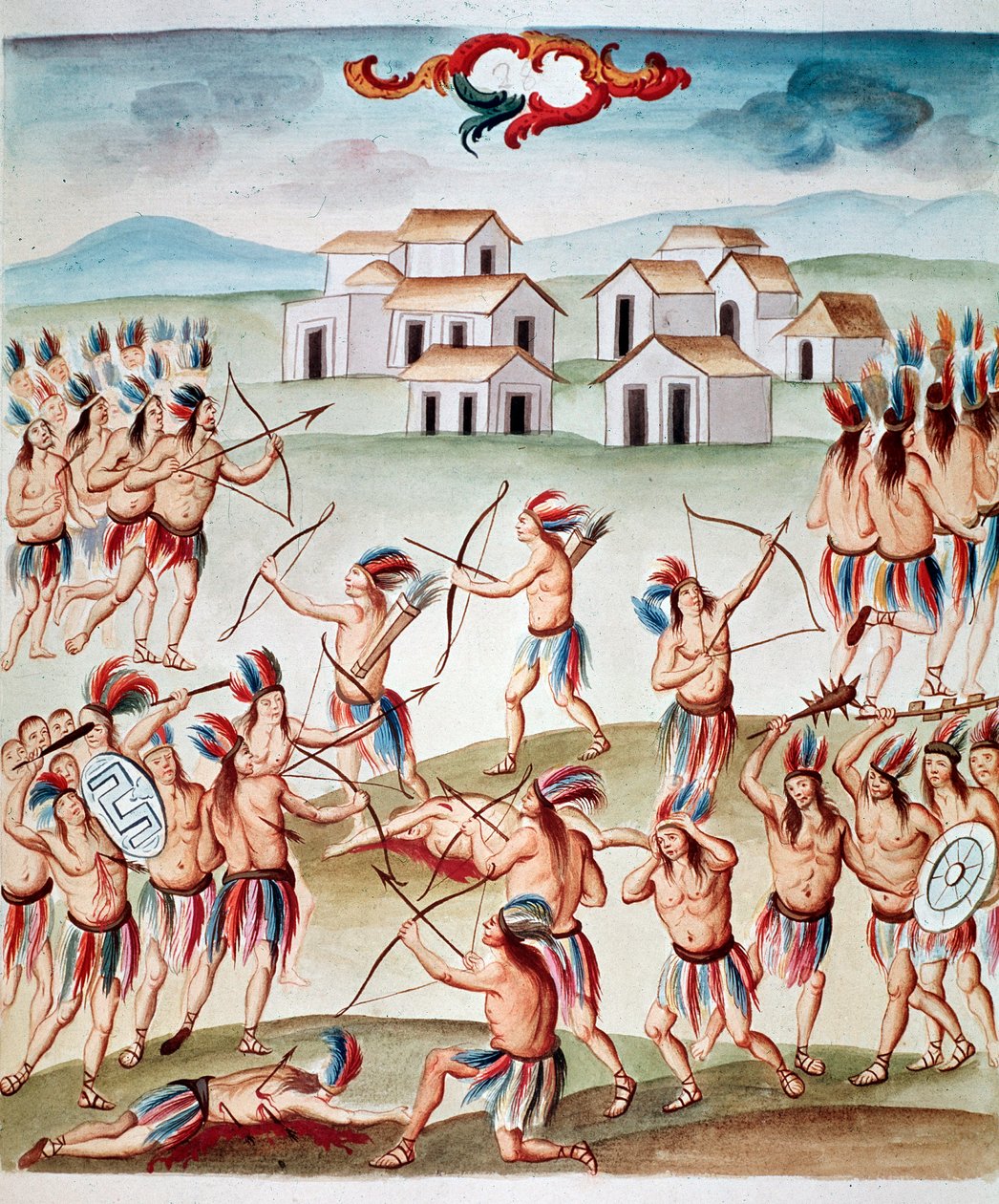 Battle Scene, Ambushes in Acolman, Mexico by Unknown artist