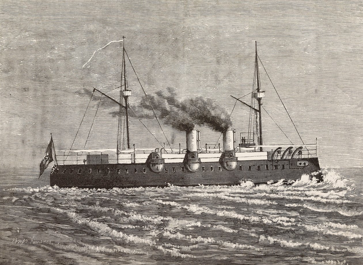 Battleship Etna by Unknown artist