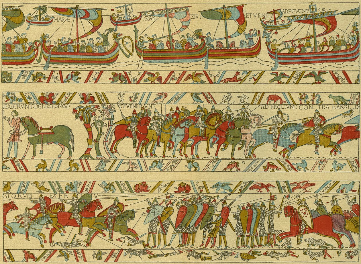 Bayeux Tapestry. Norman Attack by Unknown artist