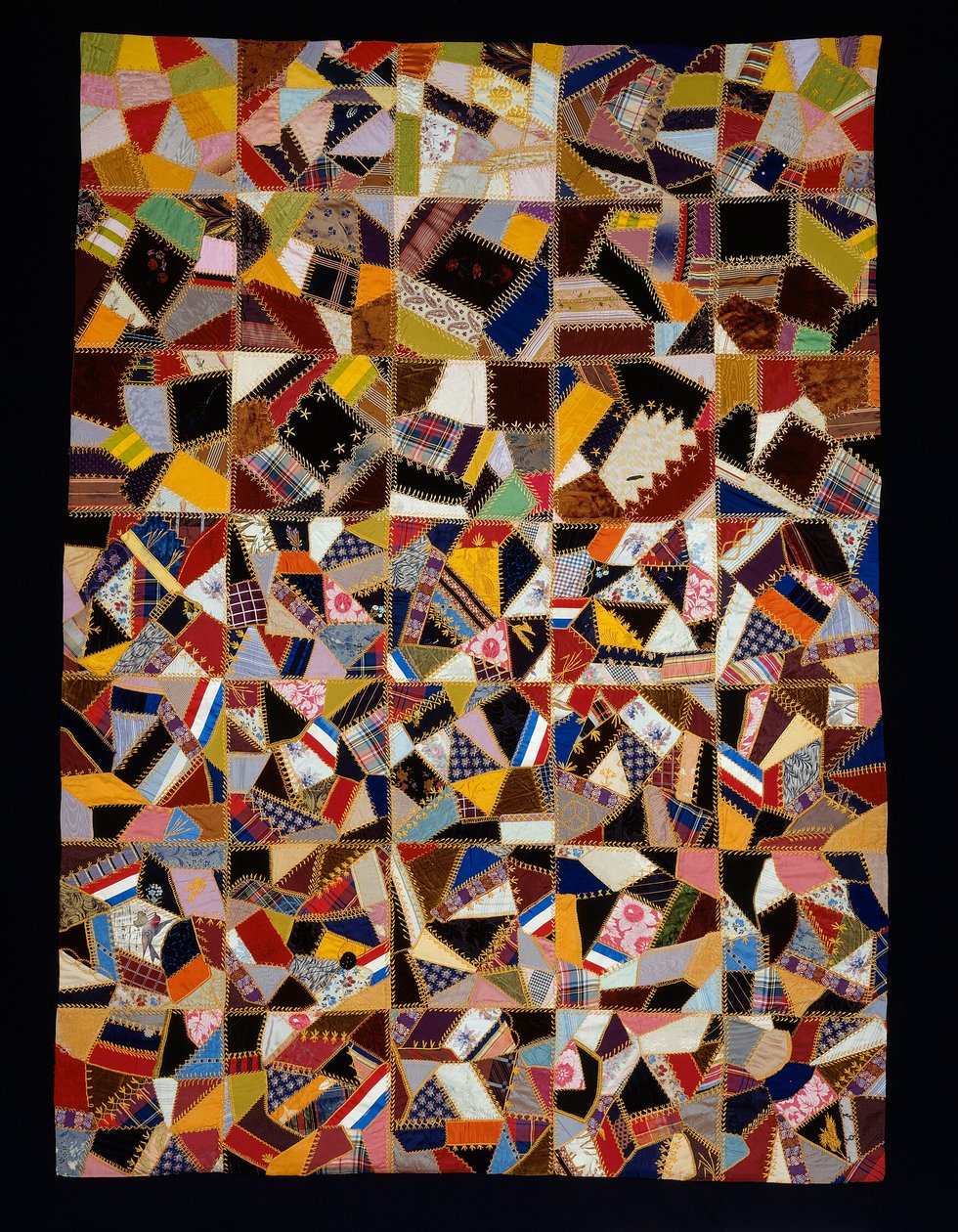 Bedcover (Crazy Quilt) by Unknown artist