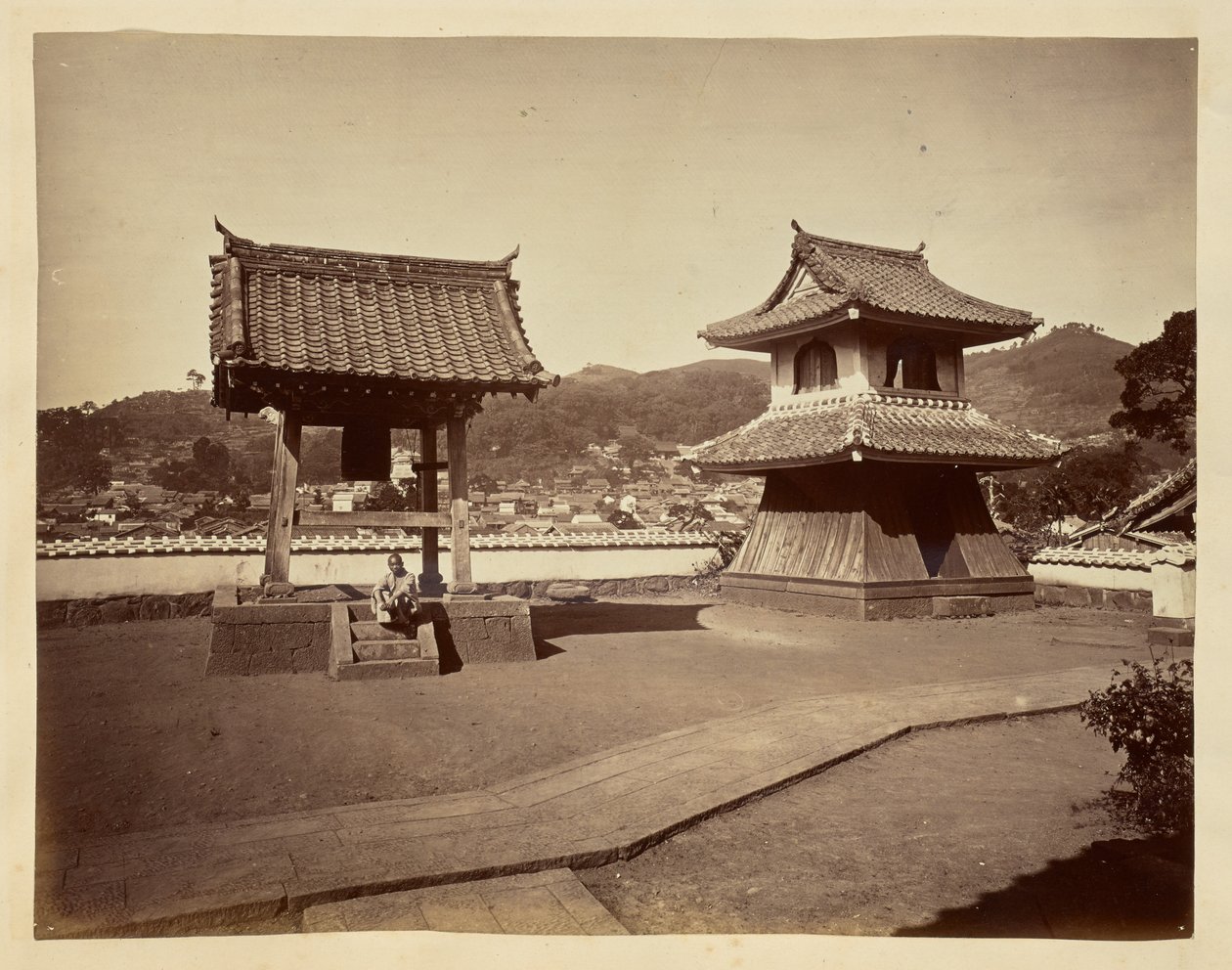 Bell Tower and Drum Tower at Jinso-ji Temple by Unknown artist