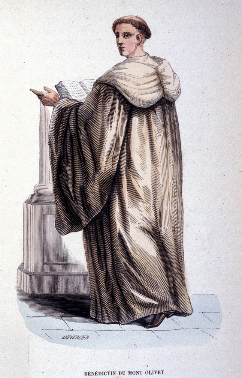 Benedictine of Mont Olivet (Engraving from an Album on Religious Orders, Paris) by Unknown artist