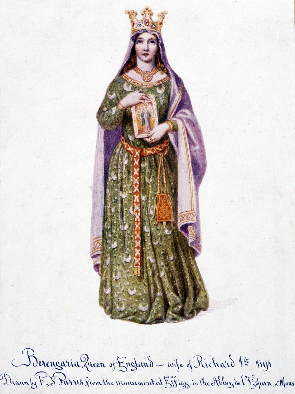 Berengaria of Navarre wife of Richard I of England - Berangere of Navarre - Berengere, Queen of England, wife of Richard I 1191 by Unknown artist