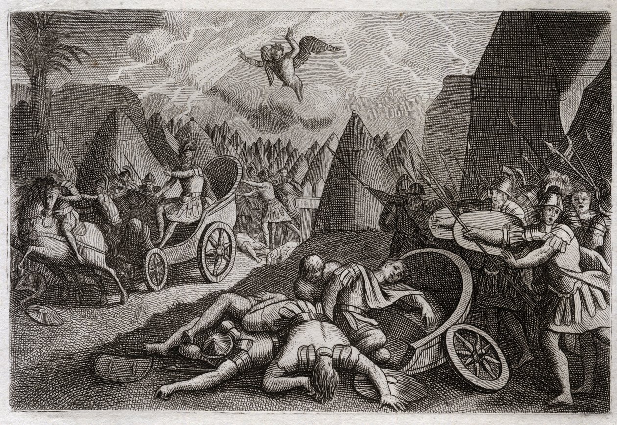Bible of Royaumont, Old Testament: Defeat of Sennacherib by Unknown artist