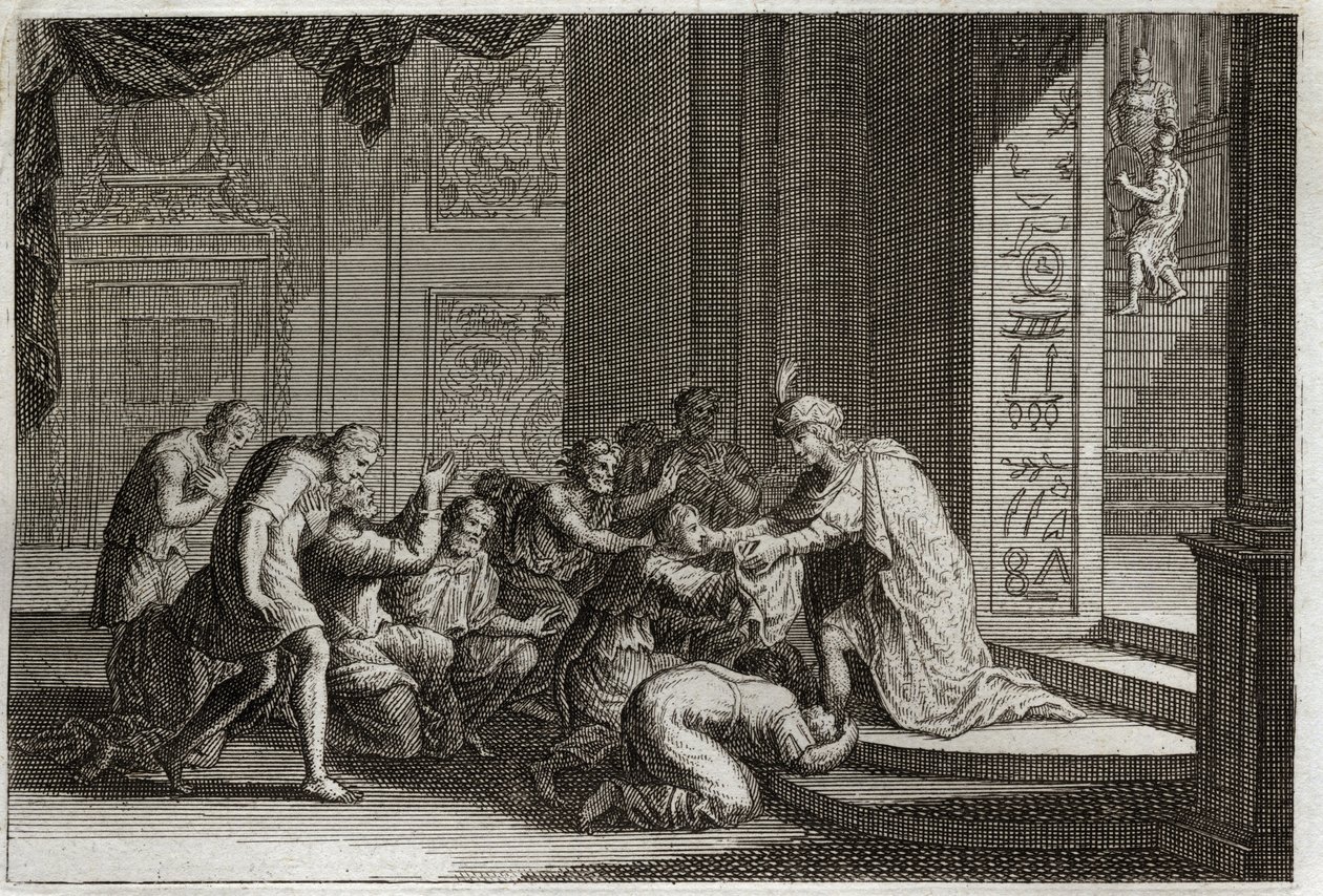 Bible of Royaumont, Old Testament: Joseph is Recognized by His Brothers by Unknown artist