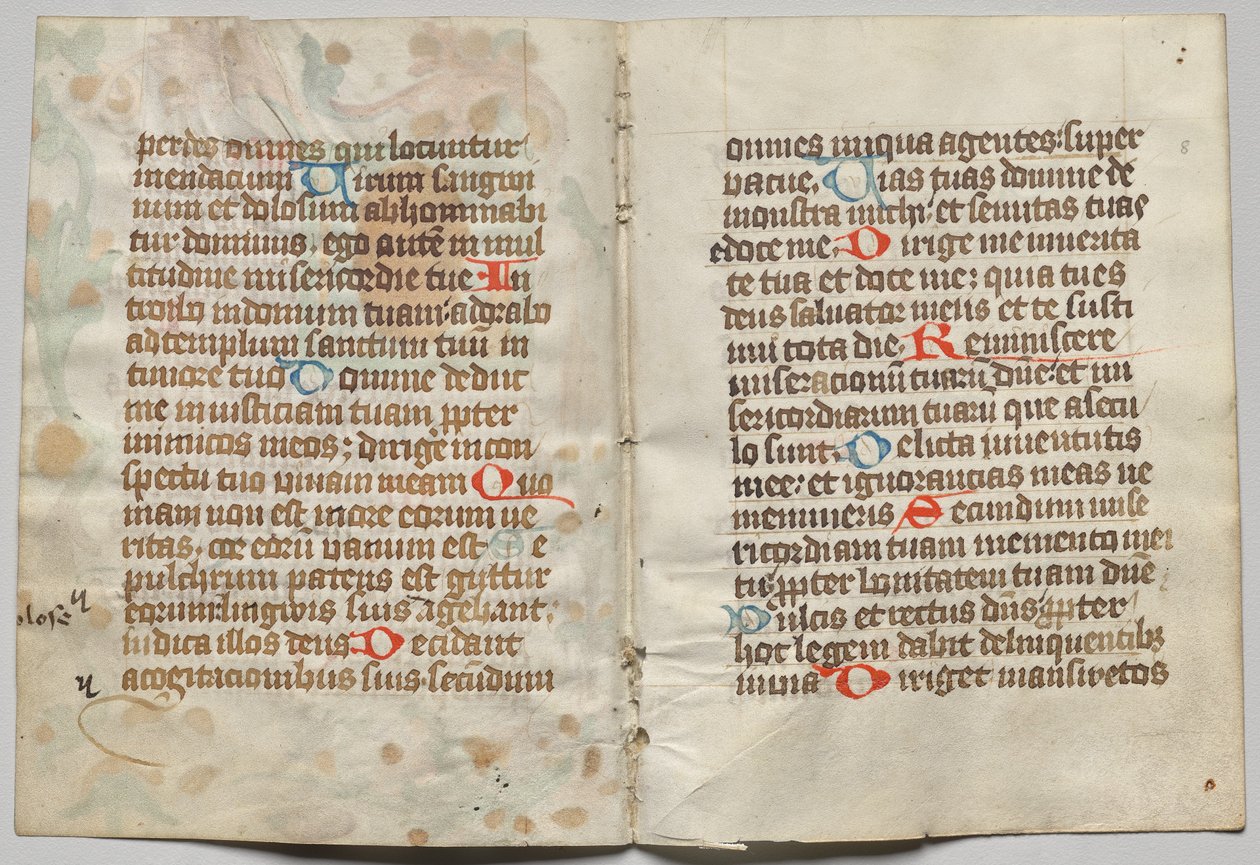 Bifolio from a Book of Hours: Text by Unknown artist