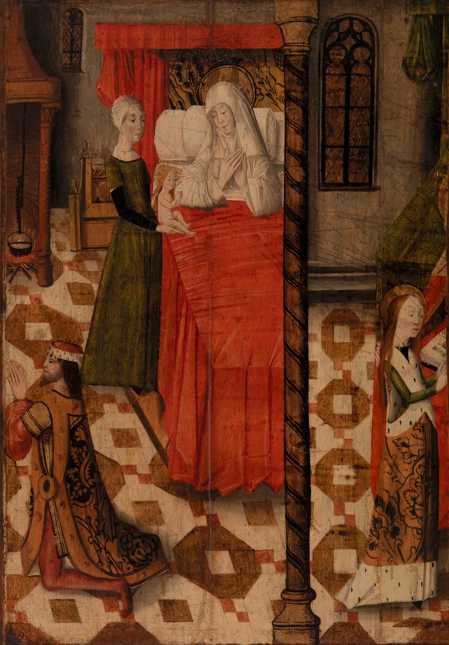 Birth of the Virgin, a Male Donor, and the Education of the Virgin by Unknown artist