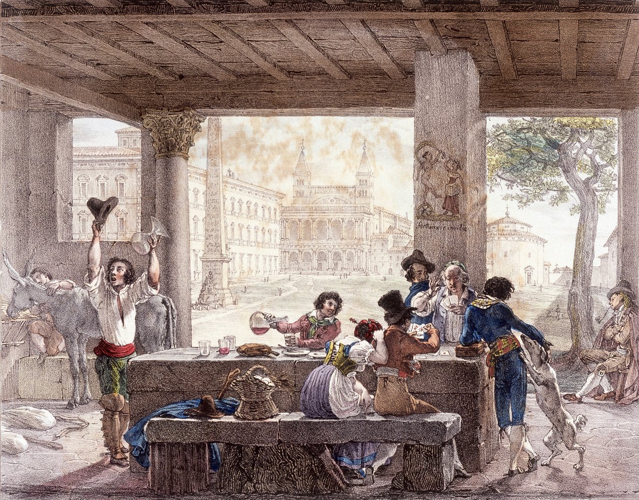 Bistro in Rome Around 1820 by Unknown artist