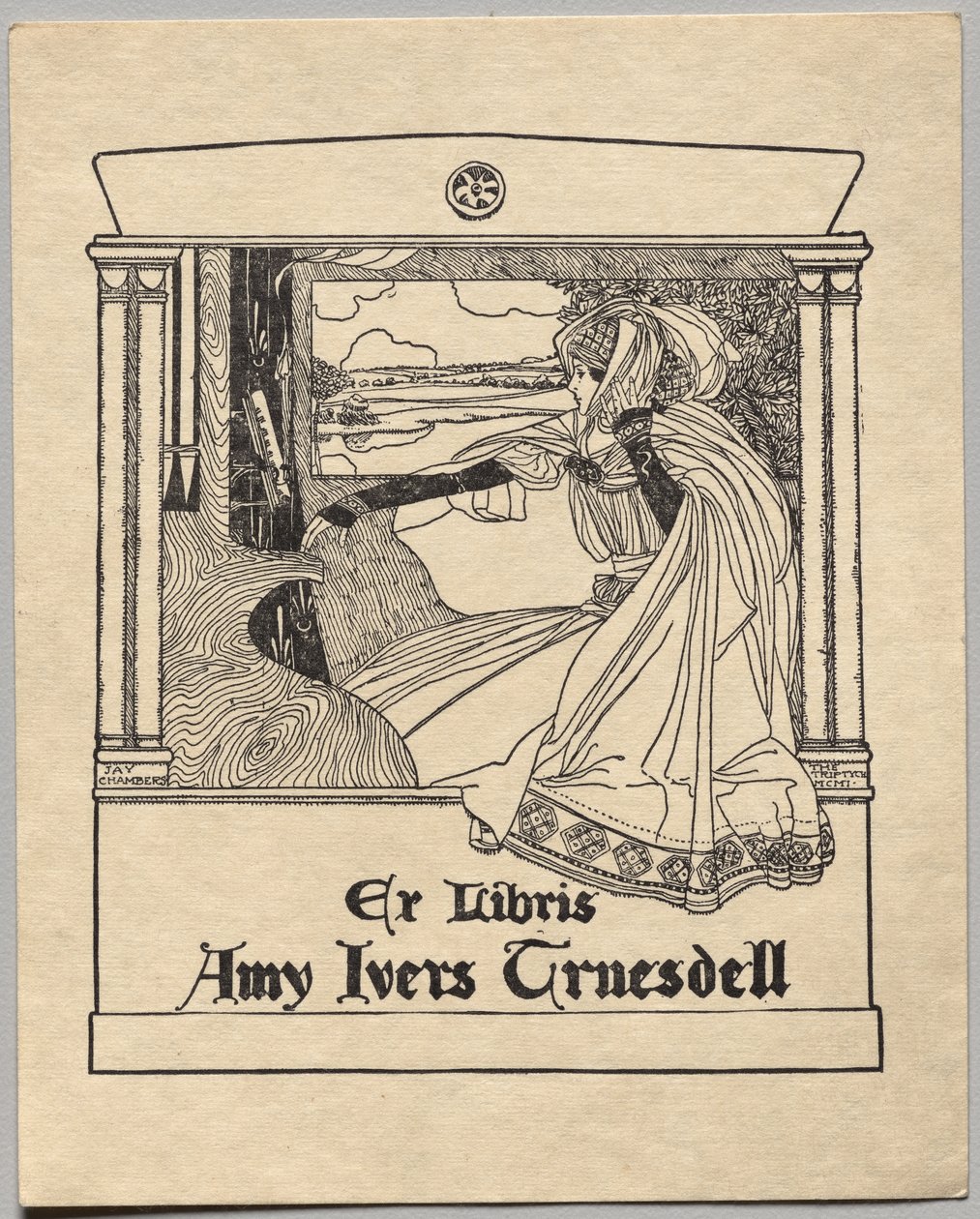 Bookplate: Amy Ivers Truesdell by Unknown artist
