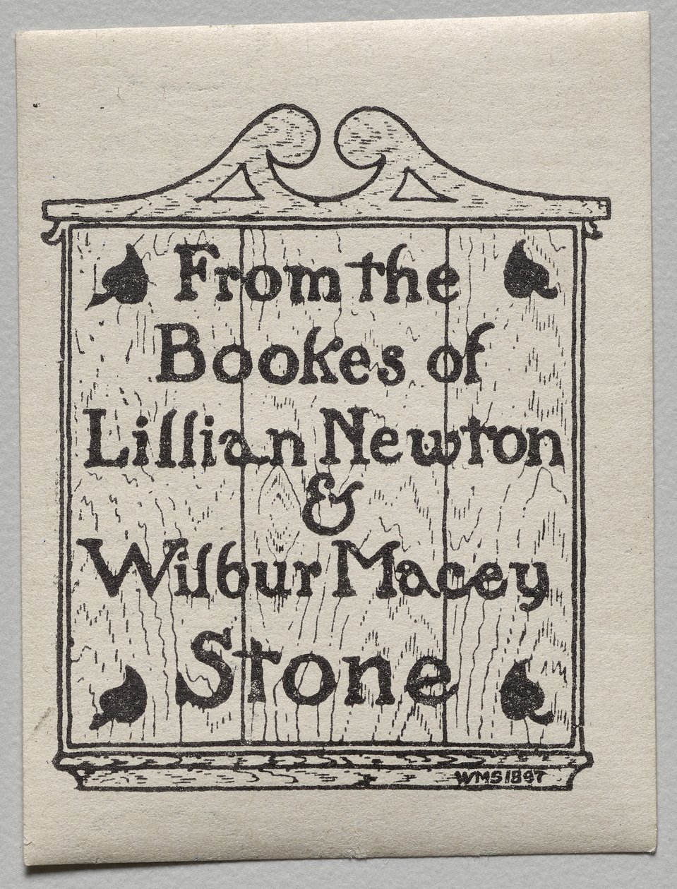 Bookplate: Lillian Newton and Wilbur Macey Stone by Unknown artist