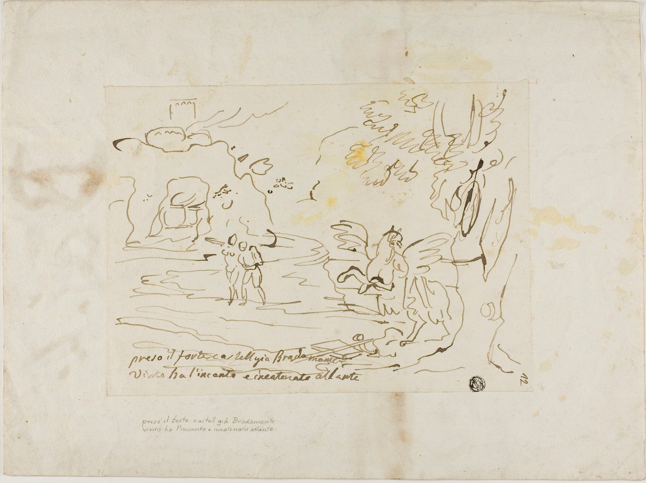 Bradamante Bewitches and Chains Atlanta Near the Fortress by Unknown artist