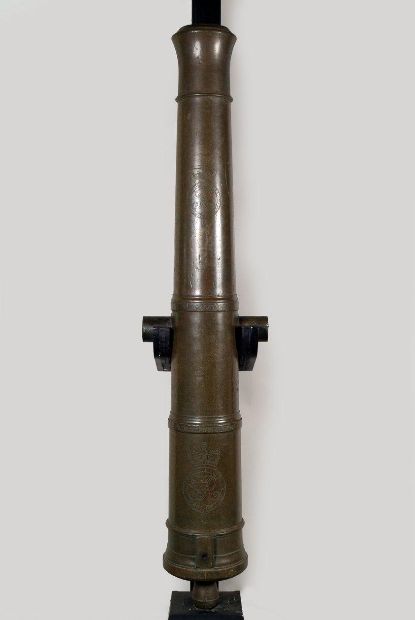 Bronze six pounder, muzzleloading cannon by Unknown artist