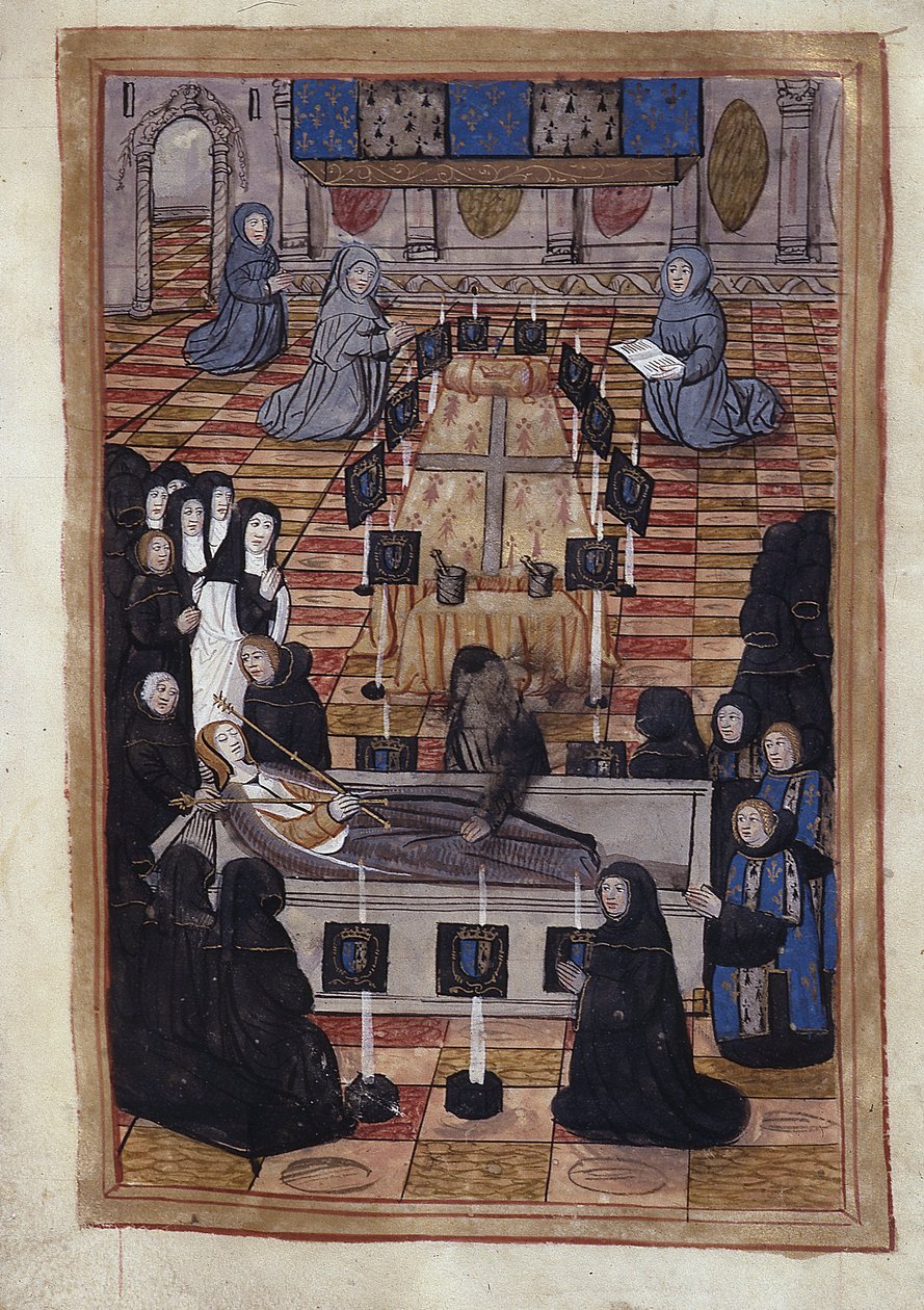 Burial of Anne of Brittany (1514) - Miniature by Unknown artist