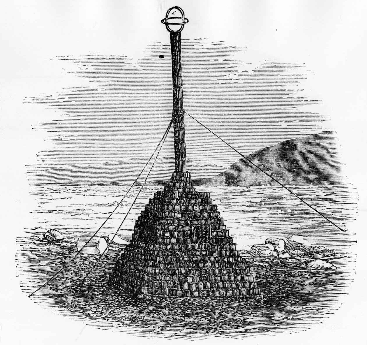 Cairn and Mailbox at the North Pole - Georges S. Nares, 
