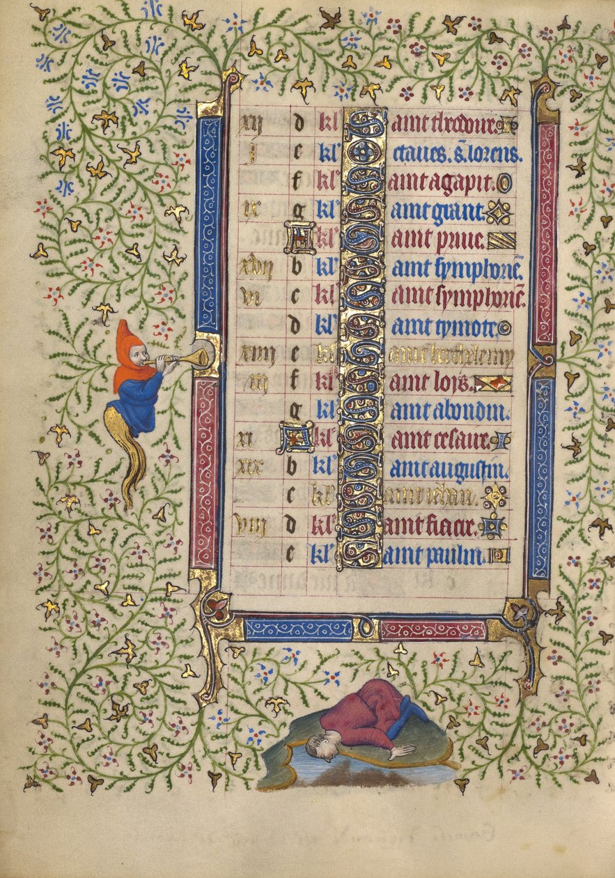 Calendar Page for August Continued by Unknown artist