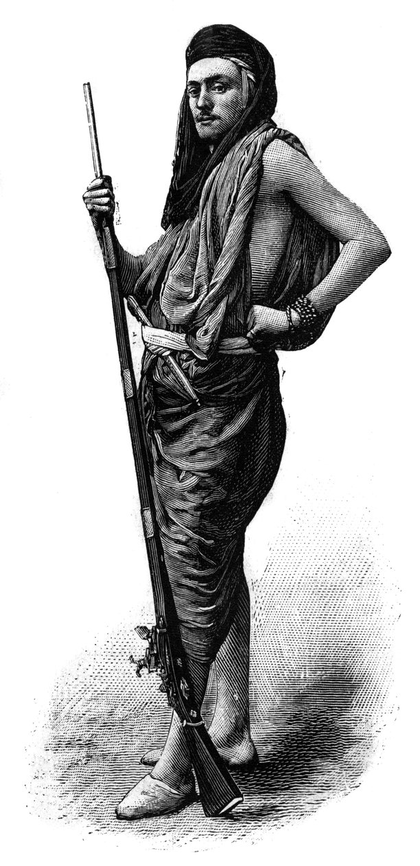 Camille Douls (1864-1889), English explorer - engraving 1888 by Unknown artist