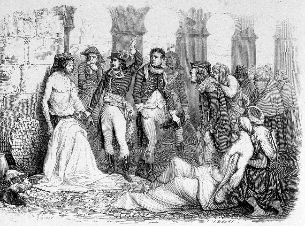 Campaign of Egypt (1798-1801): General Bonaparte Visiting the Pestiferous Hospital in Jaffa, Egypt by Unknown artist