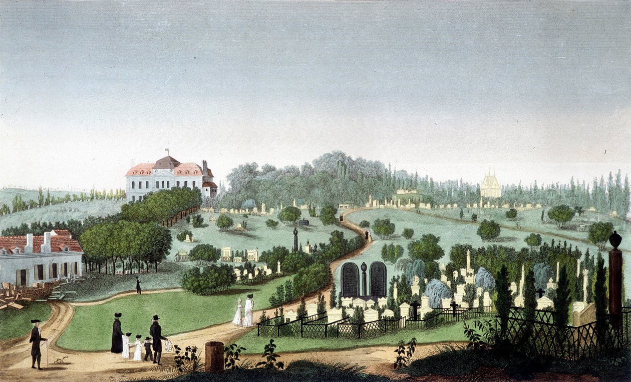 Cemetery of Père Lachaise, circa 1820 - in 